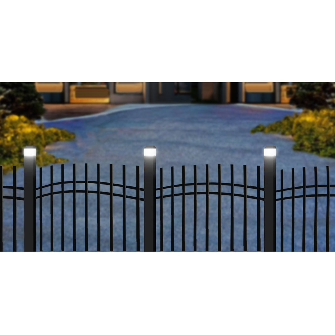 Lampe solaire LED sur poteau GreenBlue, 60 x 60 mm, auvent en forme d'enveloppe, GB126, 2 pièces