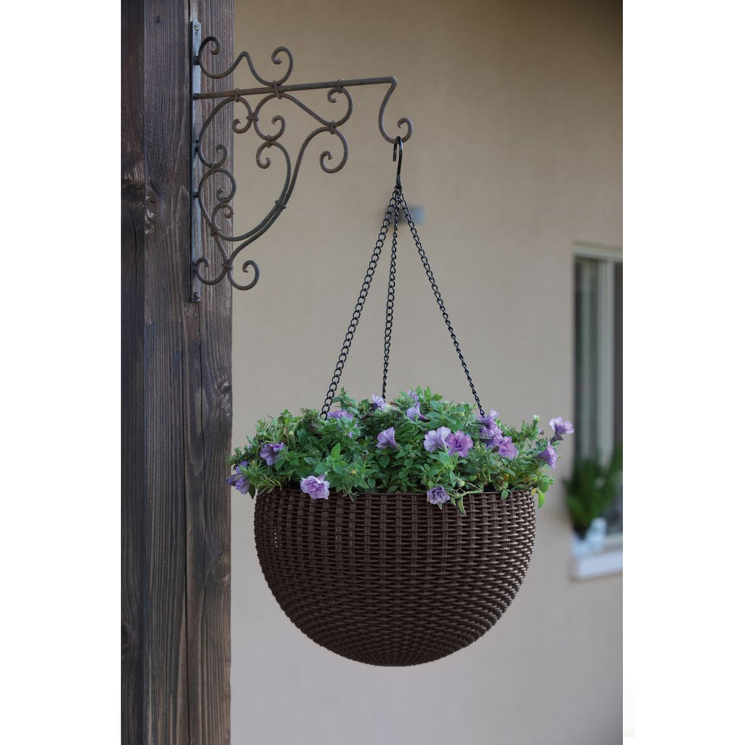 Pot suspendu Keter Sphere Planter, couleur marron, lot de 5