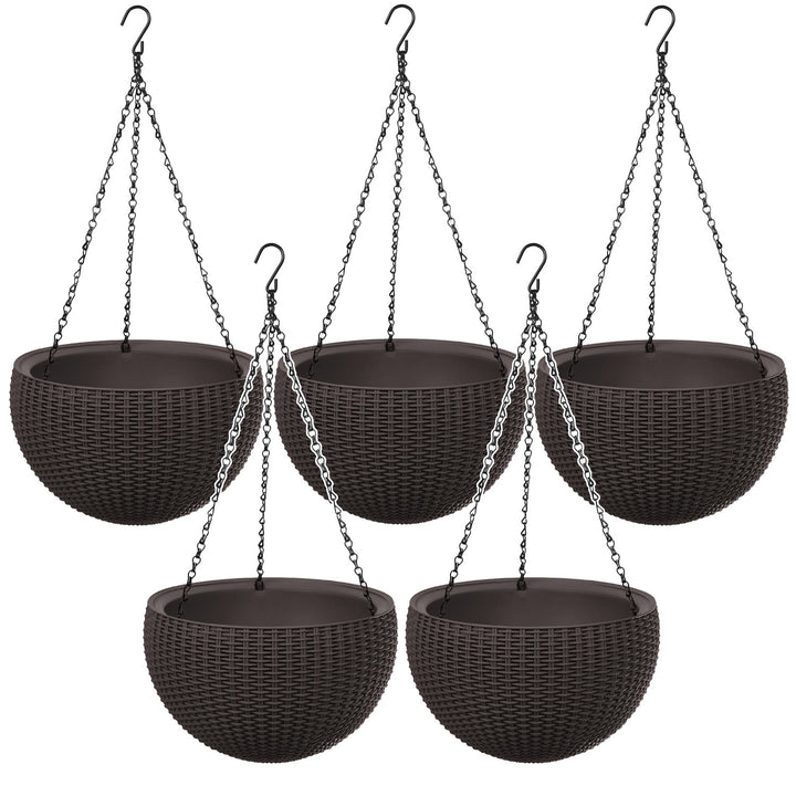 Pot suspendu Keter Sphere Planter, couleur marron, lot de 5
