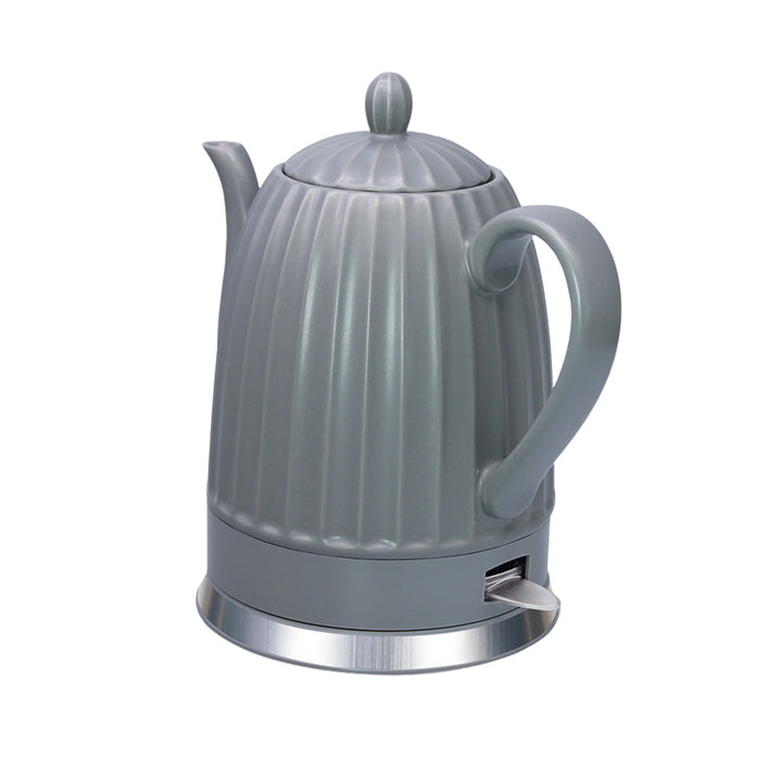 Bouilloire électrique en céramique Maestro, couleur grise, puissance 1 500 W, capacité 1,5 l, socle pivotant, indicateur de niveau d'eau, cordon d'alimentation de 65 cm, MR-077
