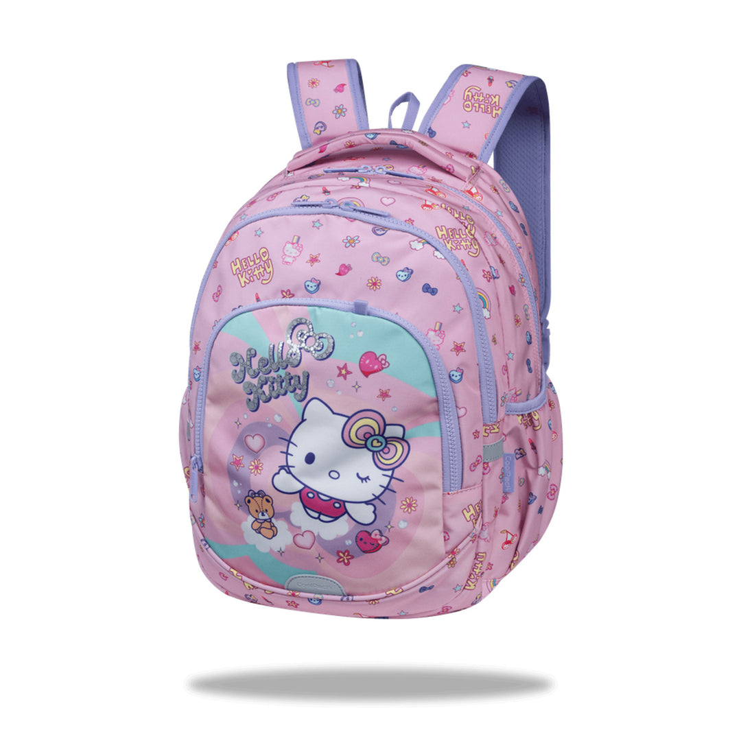 Sac à dos scolaire Hello Kitty Coolpack, taille Primo Pro (16 pouces), dos profilé et bretelles rembourrées, 2 compartiments principaux et une poche pour ordinateur portable, fond renforcé, F162025