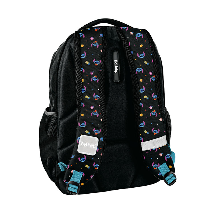 Ensemble scolaire Stitch Paso, sac à dos à trois compartiments, avec un compartiment pour ordinateur portable et un fond renforcé, trousse à crayons avec élastiques pour les fournitures, sac à chaussures pouvant être porté sur le dos, DS26MM