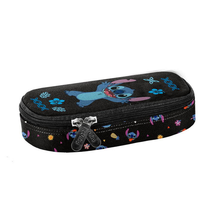 Ensemble scolaire Stitch Paso, sac à dos à trois compartiments, avec un compartiment pour ordinateur portable et un fond renforcé, trousse à crayons avec élastiques pour les fournitures, sac à chaussures pouvant être porté sur le dos, DS26MM
