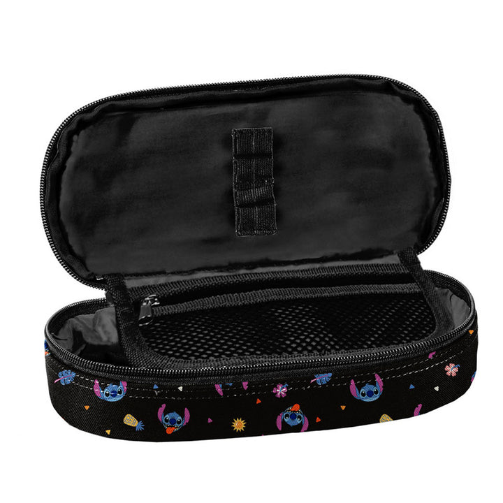Ensemble scolaire Stitch Paso, sac à dos à trois compartiments, avec un compartiment pour ordinateur portable et un fond renforcé, trousse à crayons avec élastiques pour les fournitures, sac à chaussures pouvant être porté sur le dos, DS26MM