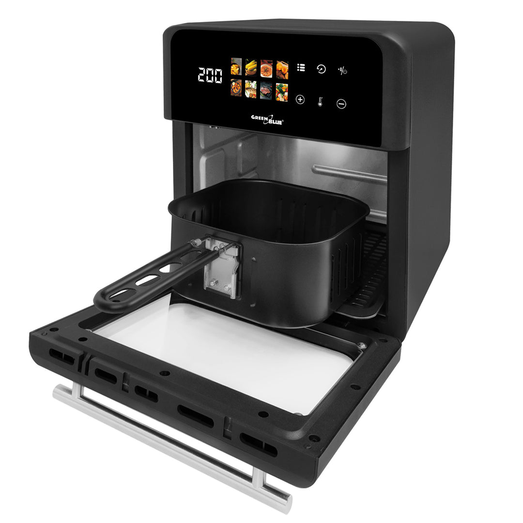 Friteuse sans huile AIR FRYER GreenBlue, puissance 1800 W, capacité 10 l, 8 programmes, accessoires, minuterie, GB950 + thermomètre/sonde pour aliments, GreenBlue GB178