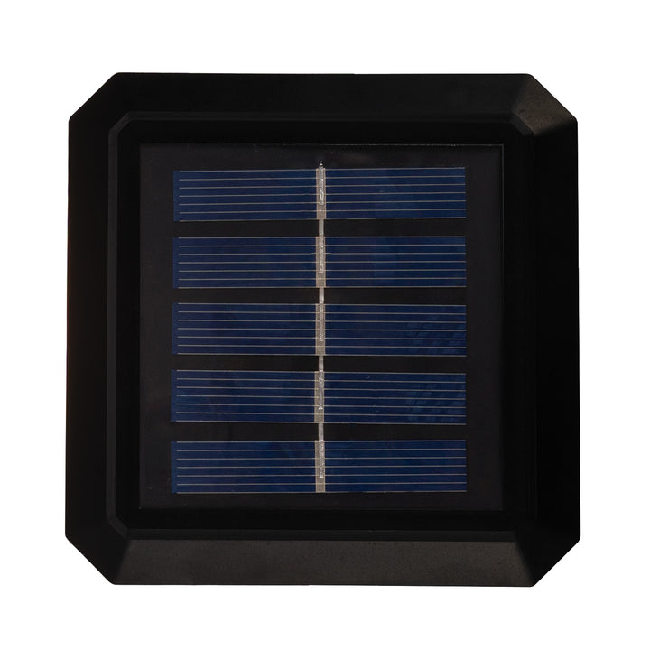 Lampe solaire LED sur poteau GreenBlue, 80 x 80 mm, auvent en forme d'enveloppe, 3200 K, GB127 WW, lot de 2