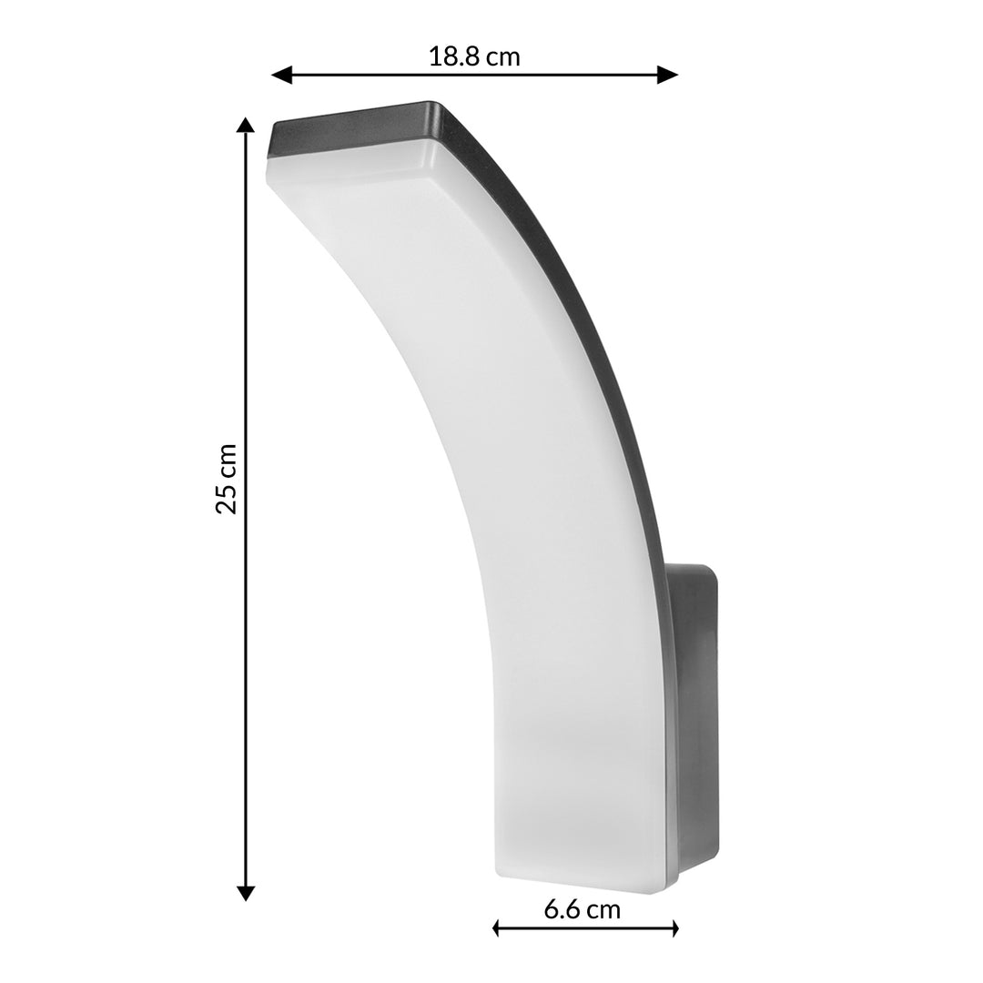 Lampe LED Maclean, couleur grise, 20 W, IP65, 2750 lm, blanc neutre (4000 K) MCE511 GR, lot de 2