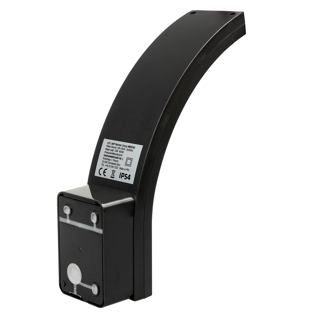 Lampe LED d'extérieur Maclean, 800 lm, IP54, 10 W, lumière blanche naturelle (4000 K), couleur noire, MCE343 B, lot de 2