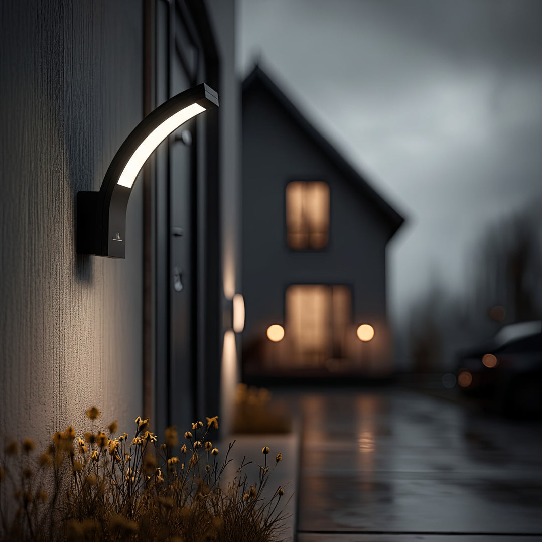Lampe LED d'extérieur Maclean, 800 lm, IP54, 10 W, lumière blanche naturelle (4000 K), couleur noire, MCE343 B, lot de 2