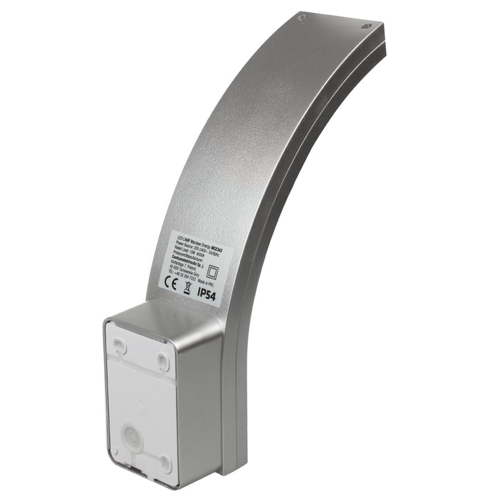 Lampe LED d'extérieur Maclean, 800 lm, IP54, 10 W, lumière blanche naturelle (4000 K), couleur argent, MCE343 SV, lot de 2
