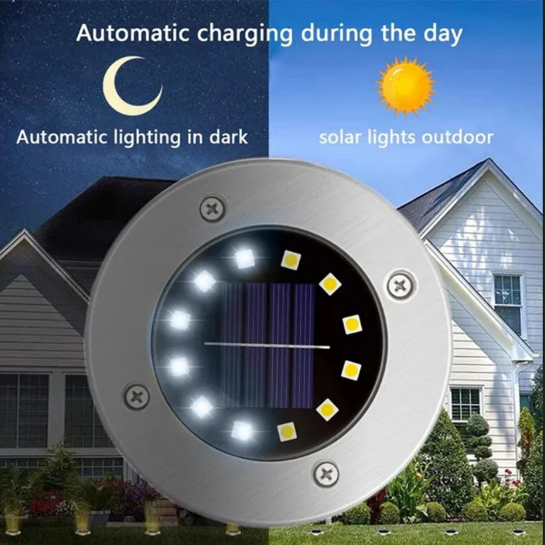 Lampe solaire LED de jardin à détection de mouvement Maclean IP44, 12 LED SMD, 4000 K, Ni-MH 600 mAh, 0,7 W, MCE318, lot de 4