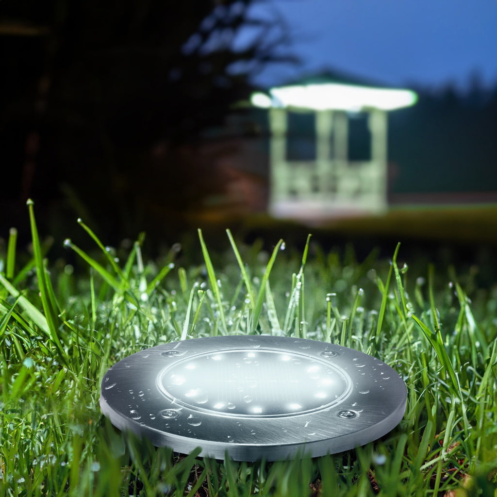 Lampe solaire LED de jardin à détection de mouvement Maclean IP44, 12 LED SMD, 4000 K, Ni-MH 600 mAh, 0,7 W, MCE318, lot de 4