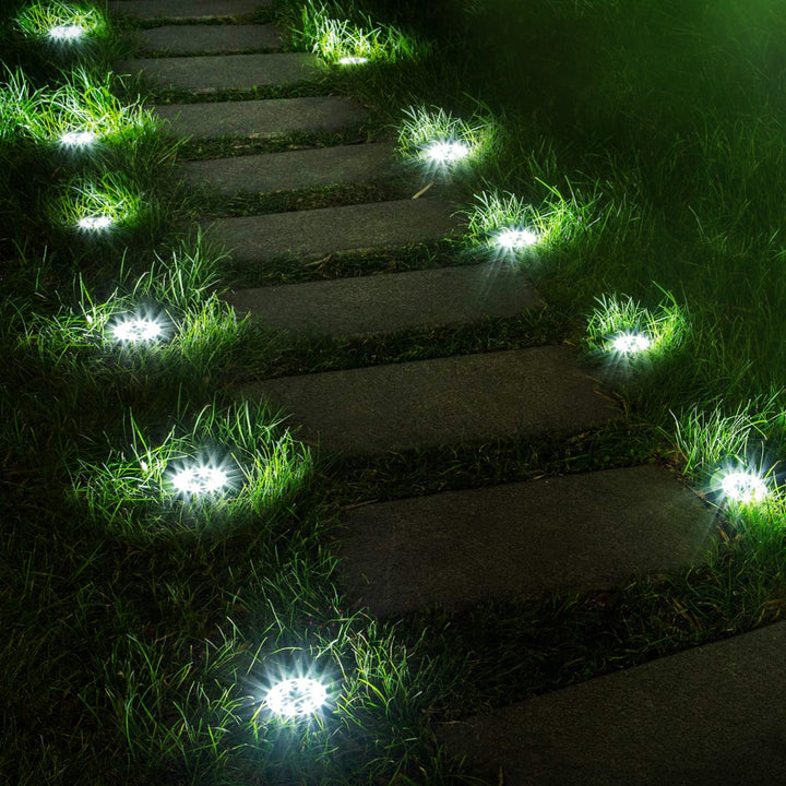 Lampe solaire LED de jardin à détection de mouvement Maclean IP44, 12 LED SMD, 4000 K, Ni-MH 600 mAh, 0,7 W, MCE318, lot de 4