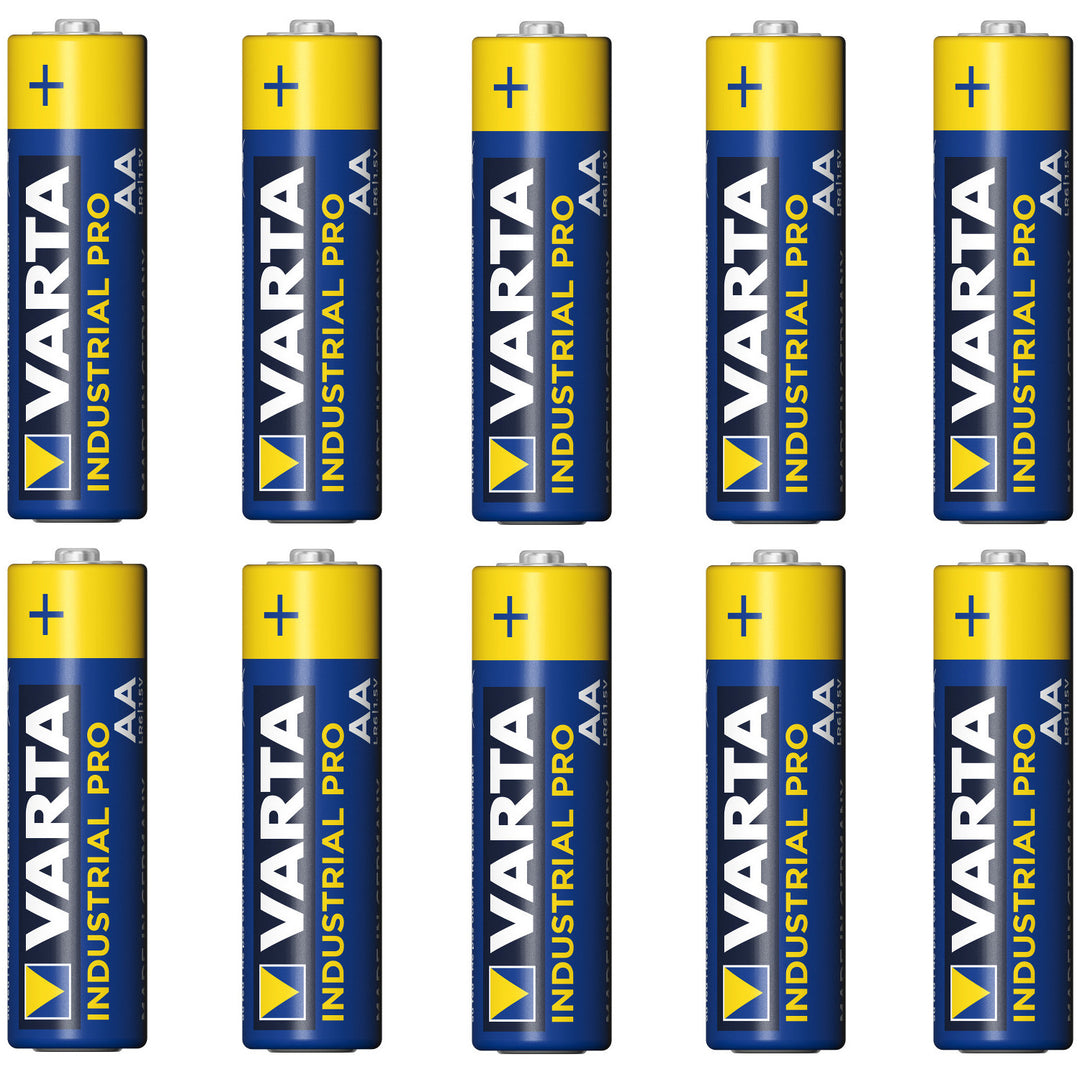 10 piles alcalines R-06 LR6 AA 1,5 V Varta Industrial 4006