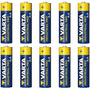 10 piles alcalines R-06 LR6 AA 1,5 V Varta Industrial 4006