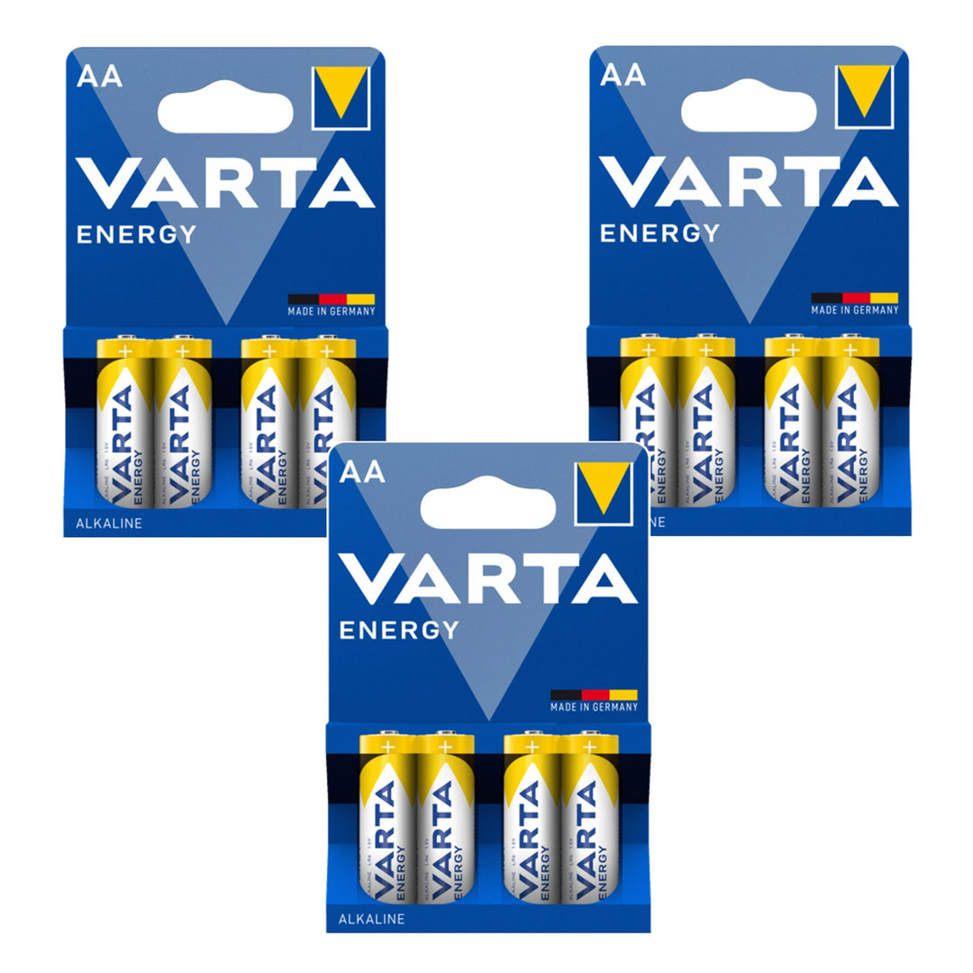 12 piles R-06 LR06 AA 1,5 V Varta Energy alcalines