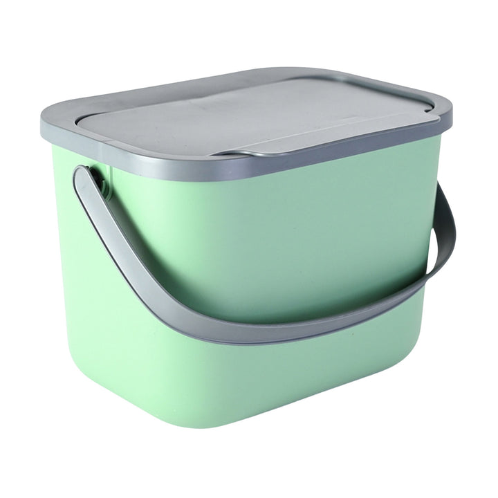 Poubelle pour déchets organiques 6 l vert-gris Bini Practic + 5 filtres à charbon Practic