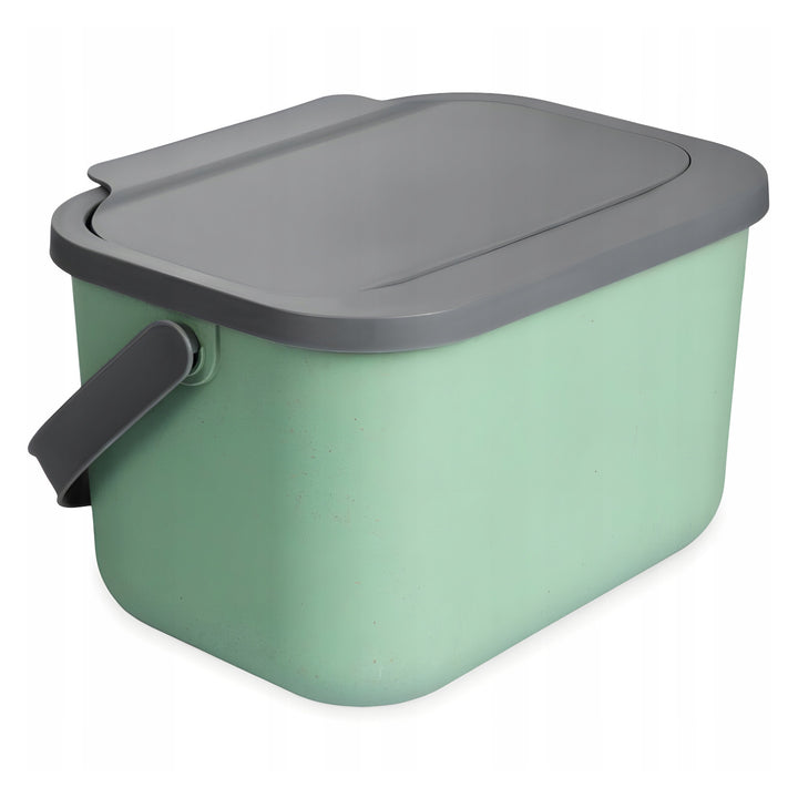 Poubelle pour déchets organiques 6 l vert-gris Bini Practic + 5 filtres à charbon Practic