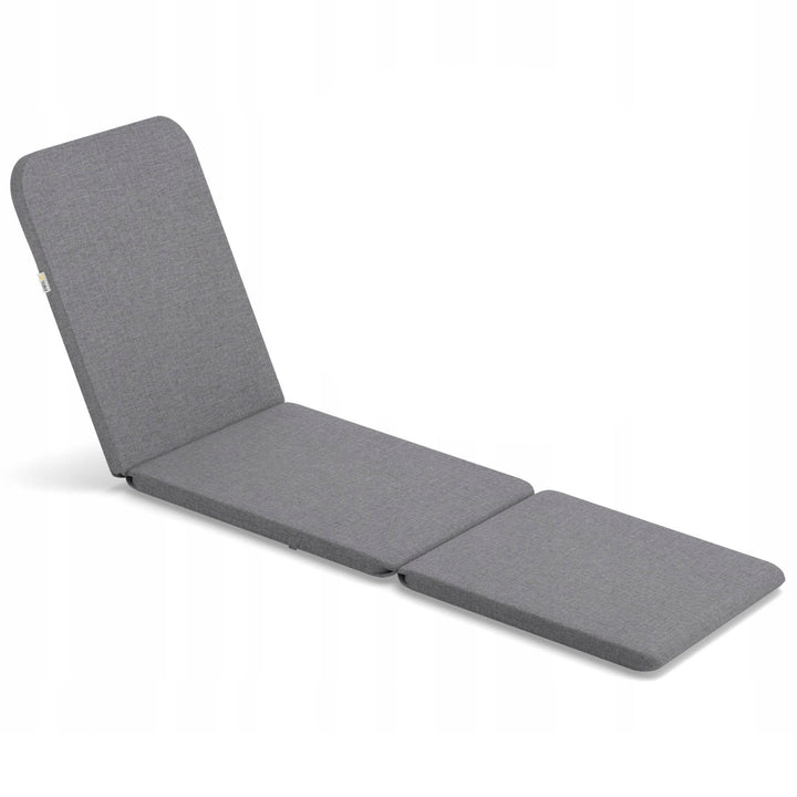 Coussin pour transat Jaipur, couleur grise, tissu S-550, dimensions 190 x 60 cm, deux systèmes de fixation, imperméable, lavable dans son intégralité, Jaipur Melange S-03