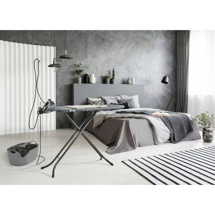Table à repasser Leifheit Air Board M Black Plus, réfléchit la chaleur et la vapeur, réglage en hauteur, 72485