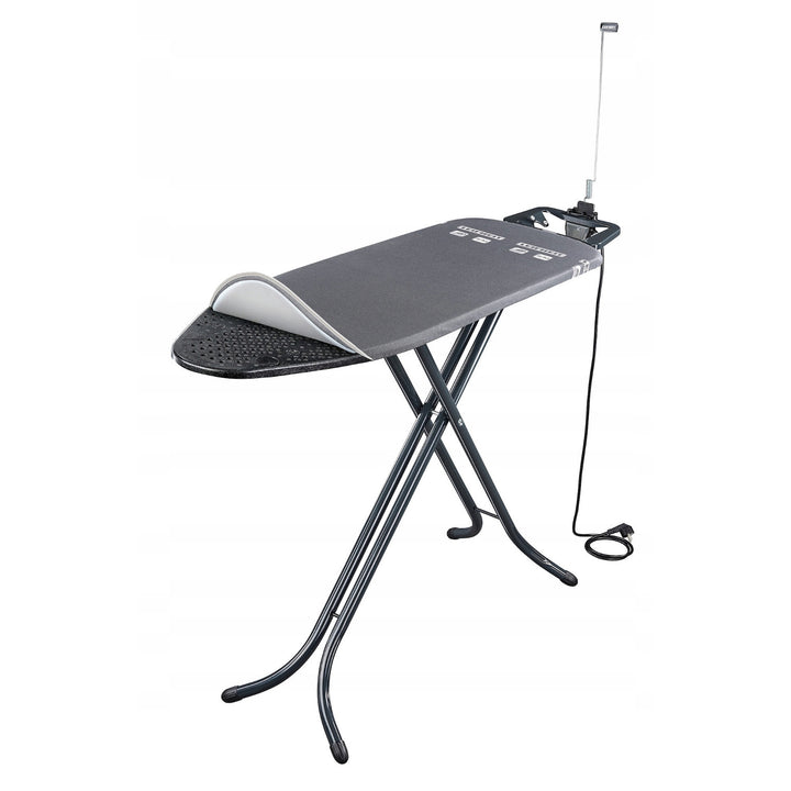 Table à repasser Leifheit Air Board M Black Plus, réfléchit la chaleur et la vapeur, réglage en hauteur, 72485