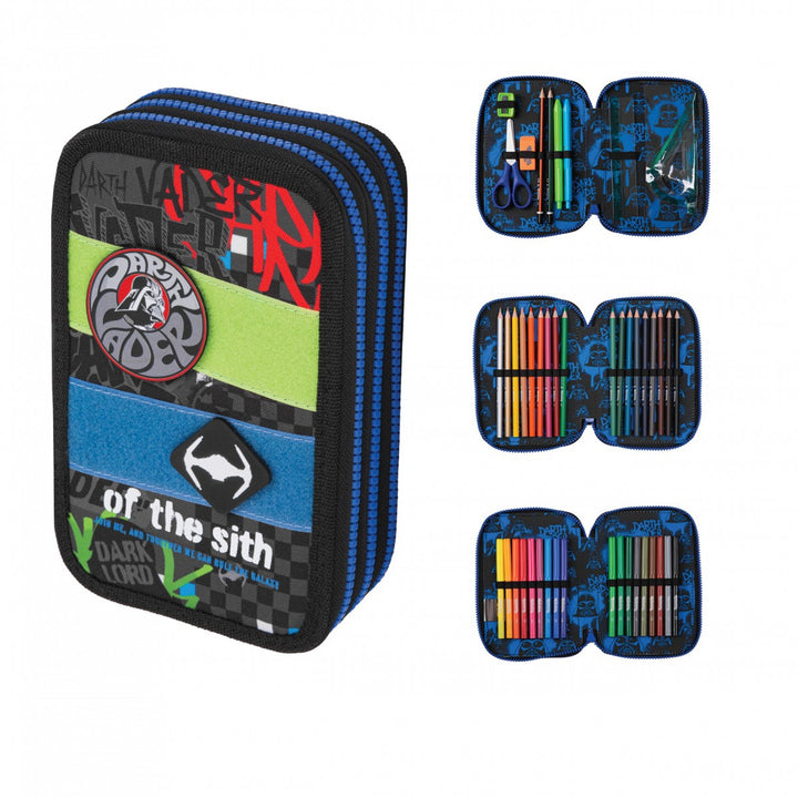 Kit scolaire Star Wars Coolpack, sac à dos Jerry à 3 compartiments (15") avec dos profilé et bretelles réglables, et trousse Jumper 3 avec accessoires