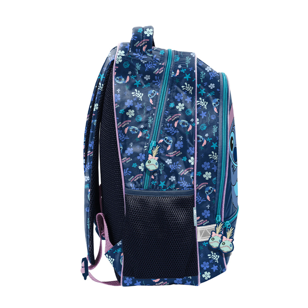 Ensemble scolaire Stitch Paso, sac à dos à deux compartiments, avec éléments réfléchissants et dos rigide, trousse vide avec poignées pour ranger les fournitures, sac à chaussures pouvant être porté sur le dos, DS26XX