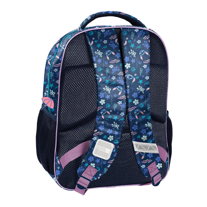 Ensemble scolaire Stitch Paso, sac à dos à deux compartiments, avec éléments réfléchissants et dos rigide, trousse vide avec poignées pour ranger les fournitures, sac à chaussures pouvant être porté sur le dos, DS26XX