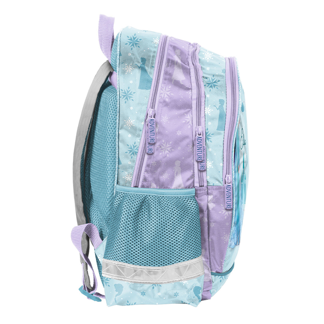 Ensemble scolaire Frozen Paso, sac à dos à deux compartiments, bretelles réglables et dos rigide, trousse avec accessoires et poignées pour les fournitures, sac à chaussures pouvant être porté sur le dos, DF26AA