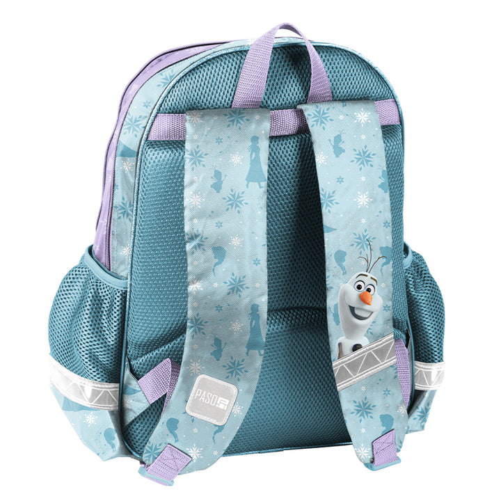 Ensemble scolaire Frozen Paso, sac à dos à deux compartiments, bretelles réglables et dos rigide, trousse avec accessoires et poignées pour les fournitures, sac à chaussures pouvant être porté sur le dos, DF26AA