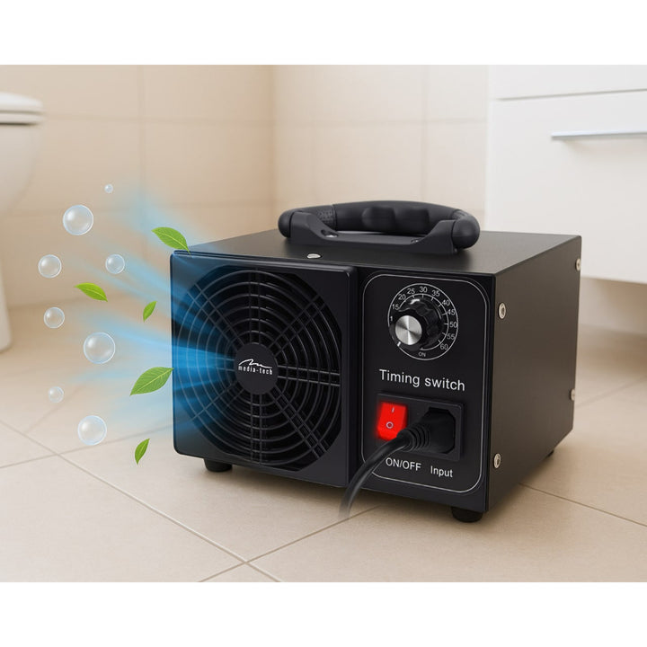 Ozonateur professionnel pour la désinfection et la purification de l'air, Mediatech, Débit d'ozone : 60 000 mg/h, minuterie, Puissance : 140 W, boîtier métallique