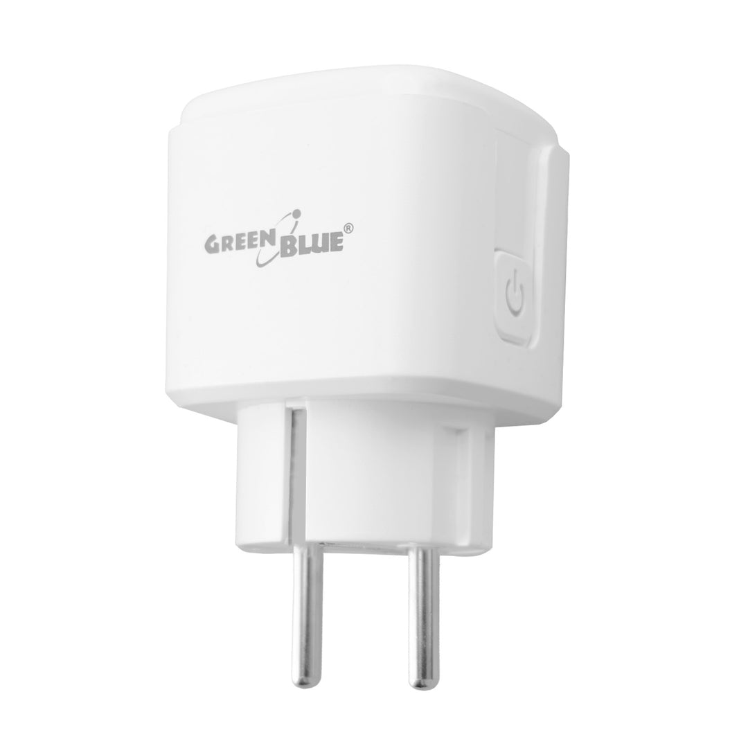 Prise WiFi GreenBlue à commande à distance, compatible Android/iOS/Alexa/Google Home, minuterie, wattmètre, max. 16 A/3 840 W, GB735 W, lot de 2