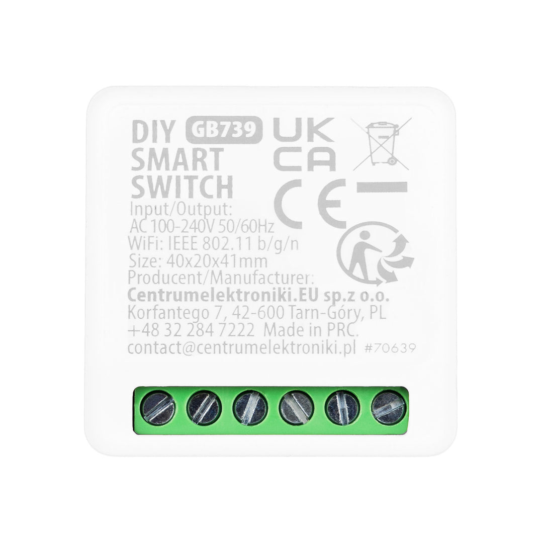 Relais Wi-Fi encastrable GreenBlue, compatible Android/iOS/Alexa/Google Home, 100-240 V CA, 50/60 Hz, 16 A max., pour LED 150 W, GB739, lot de 2