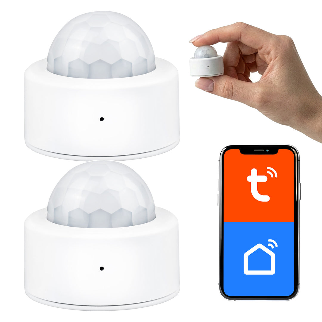 Détecteur de mouvement sans fil Zigbee Tuya GreenBlue, Android/iOS, CR2450 3,0 V CC, angle de détection de 120° / jusqu'à 8 m, GB740, lot de 2