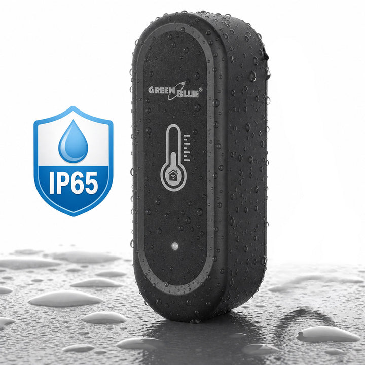 Capteur extérieur de température et d'humidité WiFi GreenBlue, Android/iOS, 3,0 V CC, LR03 x 2, IP65, GB741, lot de 2