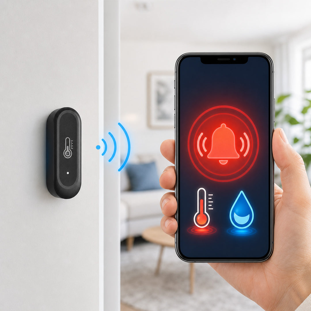 Capteur extérieur de température et d'humidité WiFi GreenBlue, Android/iOS, 3,0 V CC, LR03 x 2, IP65, GB741, lot de 2