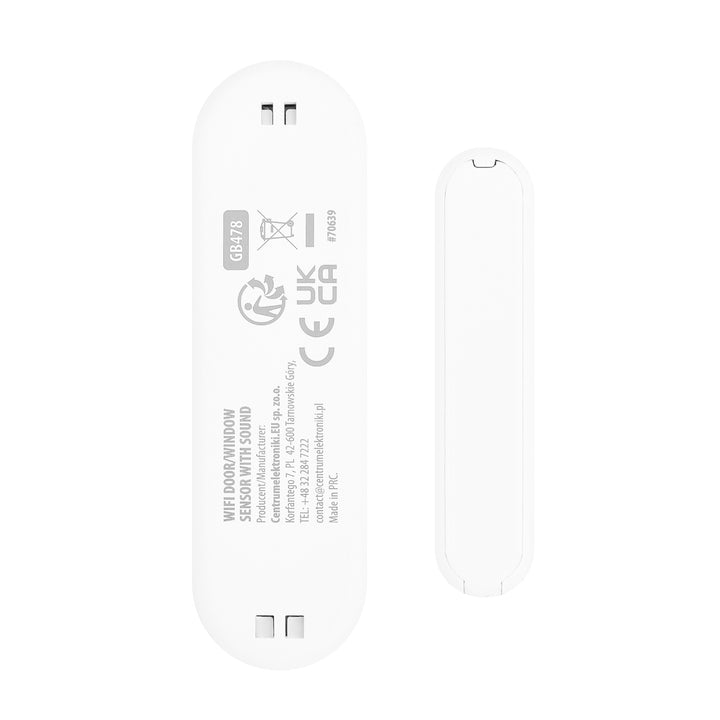 Contacteur sans fil / capteur d'ouverture Wi-Fi GreenBlue, Android/iOS, pour portes / fenêtres, 3,0 V CC, LR03x2, avec alarme, GB478, 2 lots