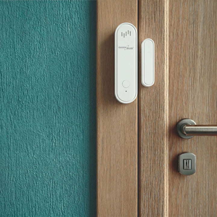 Contacteur sans fil / capteur d'ouverture Wi-Fi GreenBlue, Android/iOS, pour portes / fenêtres, 3,0 V CC, LR03x2, avec alarme, GB478, 2 lots