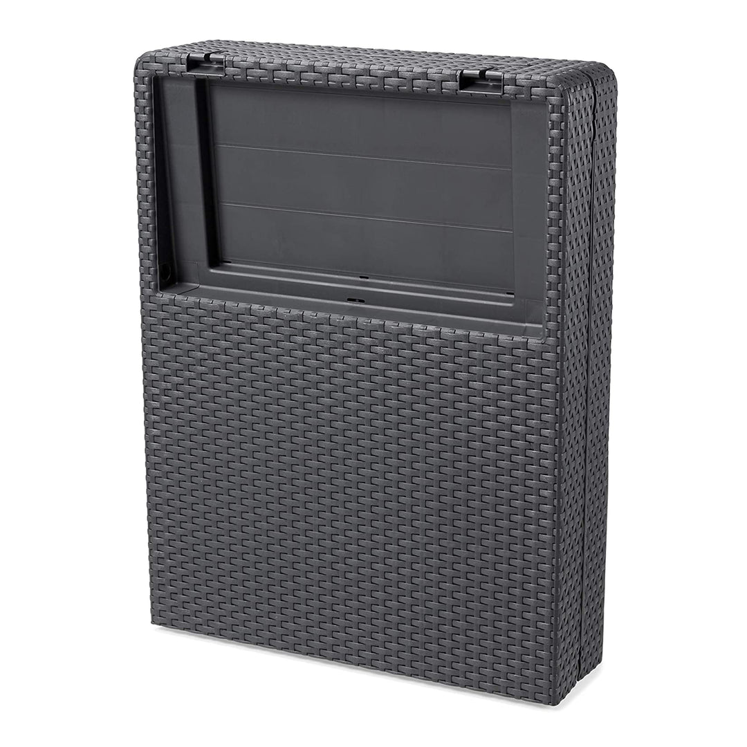 Chaise longue de jardin réglable Jaipur Sun Lounger, couleur graphite + coussin pour chaise longue Jaipur, couleur gris foncé, tissu S-500, dimensions 190 x 60 cm
