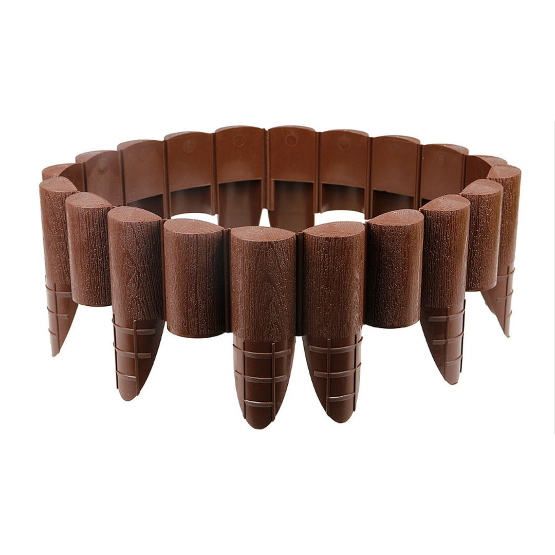 Palissade de jardin Cellfast, aspect bois, résistante au gel, longueur 7,2 m, couleur marron, 34-031