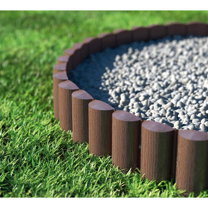 Palissade de jardin Cellfast, aspect bois, résistante au gel, longueur 21,6 m, couleur marron, 34-031