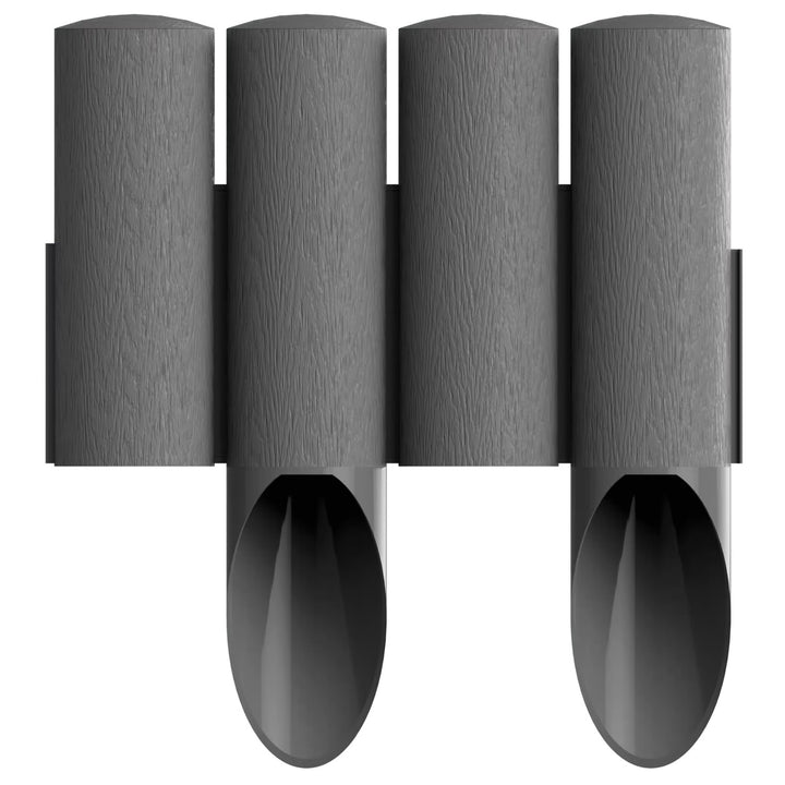 Palissade de jardin Cellfast, aspect bois, résistante au gel, longueur 13,8 m, couleur graphite, 34-044