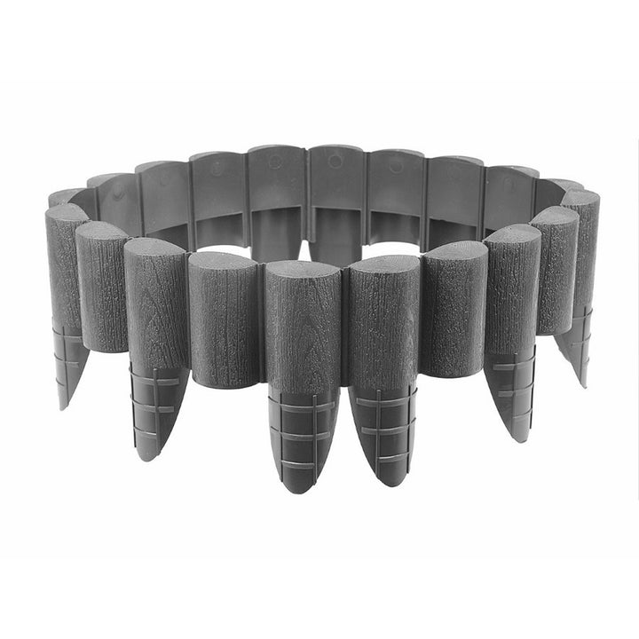 Palissade de jardin Cellfast, aspect bois, résistante au gel, longueur 7,2 m, couleur graphite, 34-054