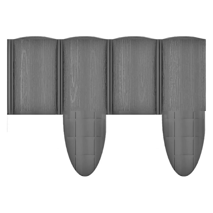 Palissade de jardin Cellfast, aspect bois, résistante au gel, longueur 21,6 m, couleur graphite, 34-054