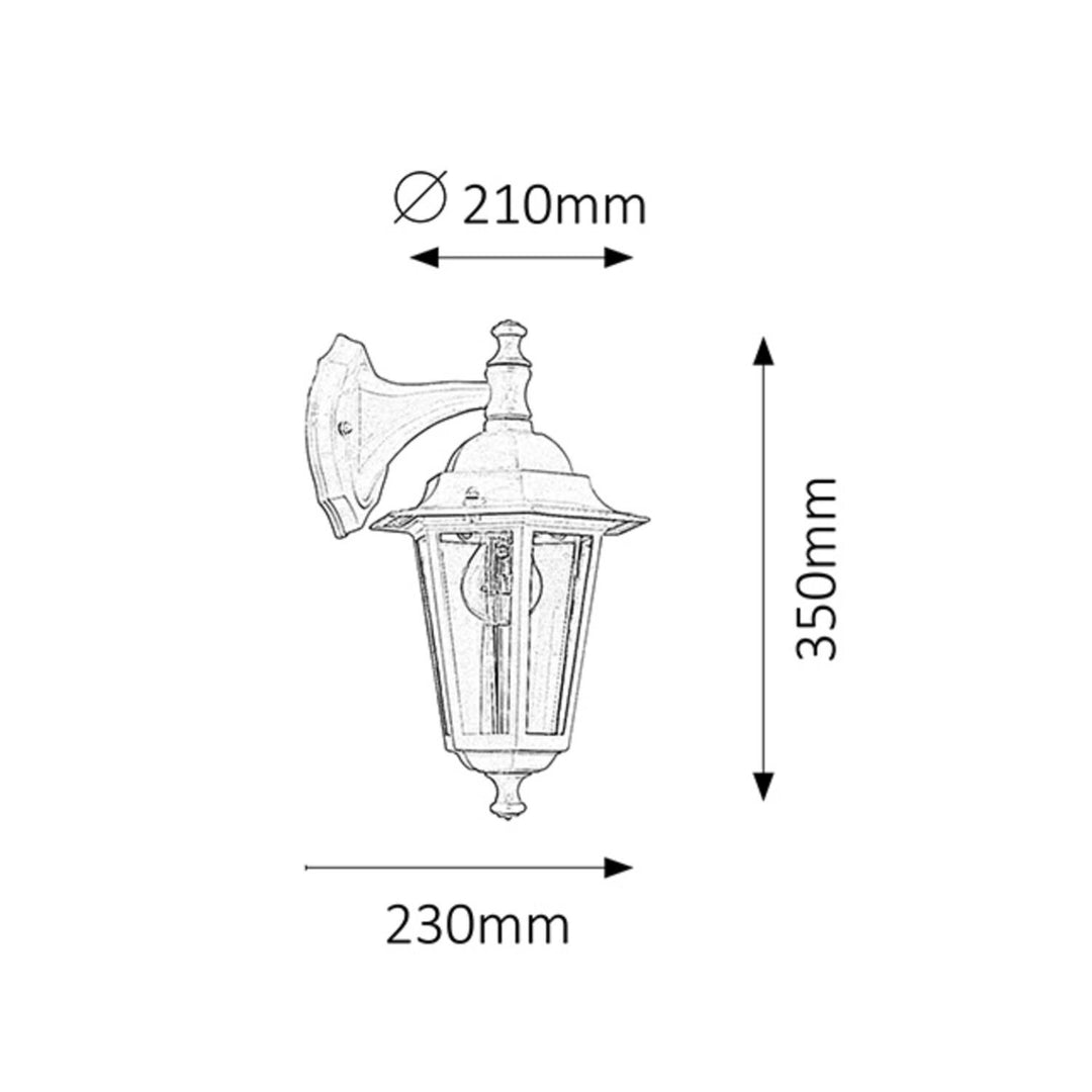 Lampe d'extérieur Velence Rabalux 8201 blanche, culot E27, max. 60 W, style classique, lot de 2