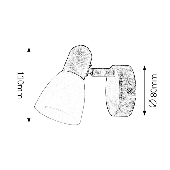 Lampe Soma Spot E14, 40 W max., bronze antique 6591, 2 pièces