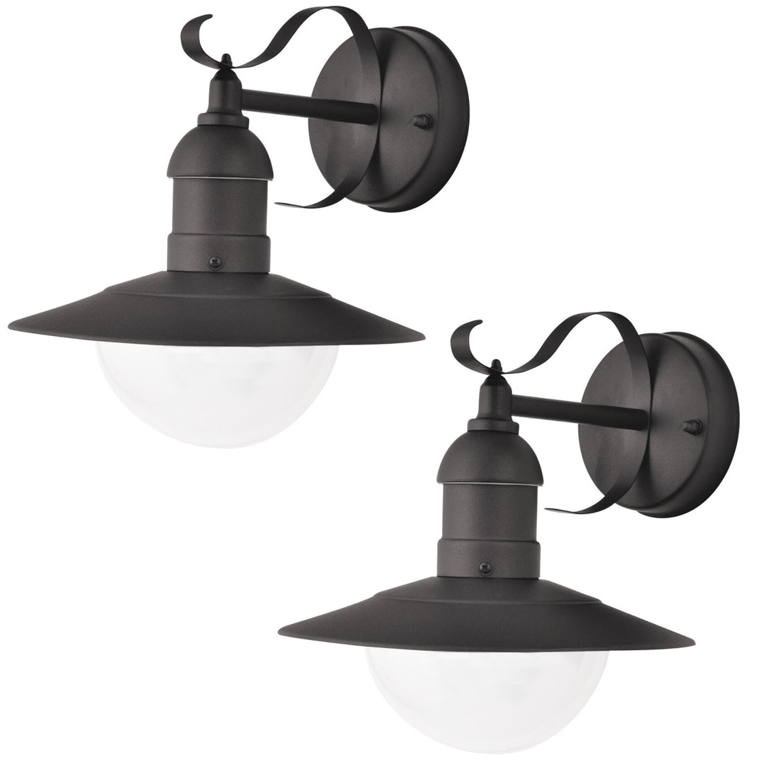 Applique de jardin Oslo Rabalux pour façade, noire, E27, max. 60 W, IP43, 230 V, 2 pièces