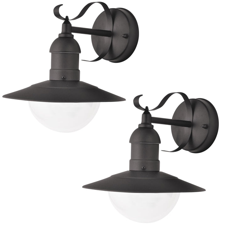 Applique de jardin Oslo Rabalux pour façade, noire, E27, max. 60 W, IP43, 230 V, 2 pièces