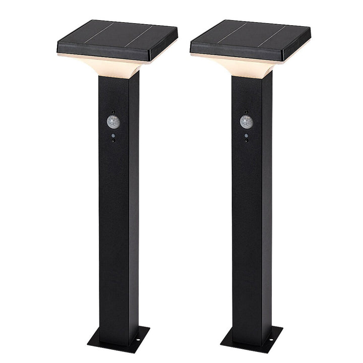 Lampe Rabalux, d'extérieur, solaire, sur pied, LED 4 W, IP44, noire, Geleen, 2 pièces