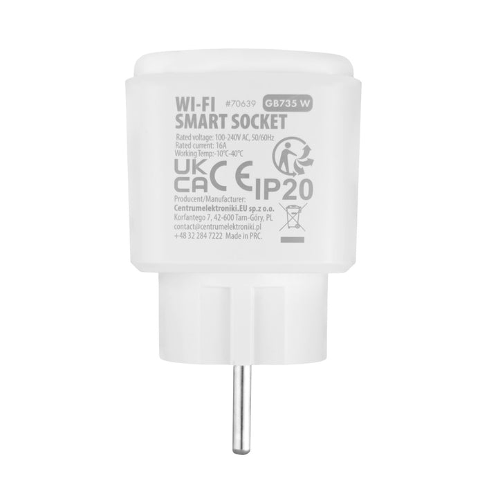 Prise WiFi GreenBlue à commande à distance, compatible Android/iOS/Alexa/Google Home, minuterie, wattmètre, max. 16 A/3 840 W, GB735 W, lot de 3